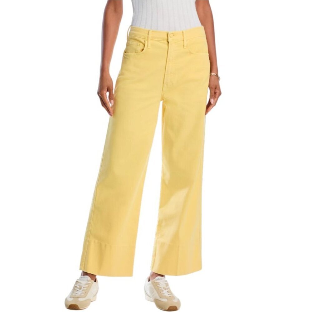 MOTHER The Maven Wide Hem Ankle Jeans, Chalk It Up Sunshine, High Rise, Size 27 - Picture 14 of 14